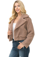 Lapel Collar Faux Fur Jacket king-general-store-5710.myshopify.com