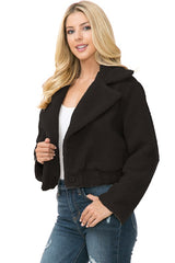 Lapel Collar Faux Fur Jacket king-general-store-5710.myshopify.com