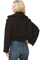 Lapel Collar Faux Fur Jacket king-general-store-5710.myshopify.com