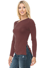 Open Sided Knit Long Sleeve Top