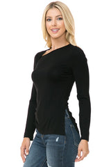 Open Sided Knit Long Sleeve Top