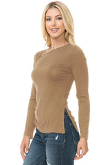 Open Sided Knit Long Sleeve Top