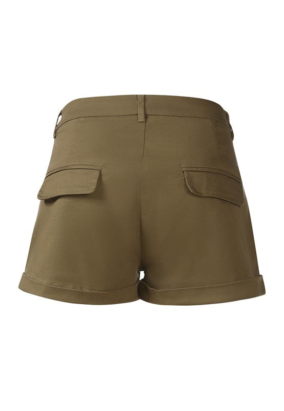 Pleated Flap Pocket Shorts king-general-store-5710.myshopify.com