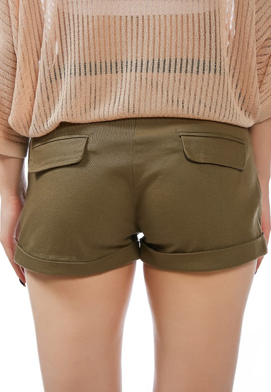 Pleated Flap Pocket Shorts king-general-store-5710.myshopify.com