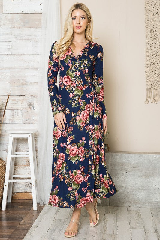 Floral Maxi Wrap Dress king-general-store-5710.myshopify.com