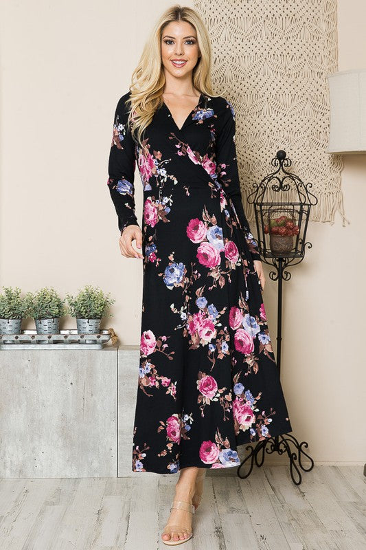 Floral Maxi Wrap Dress king-general-store-5710.myshopify.com