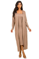 Khaki Strapless Dress with Cover Up king-general-store-5710.myshopify.com