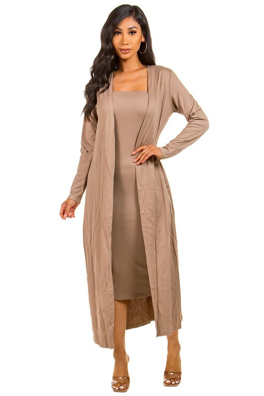 Khaki Strapless Dress with Cover Up king-general-store-5710.myshopify.com