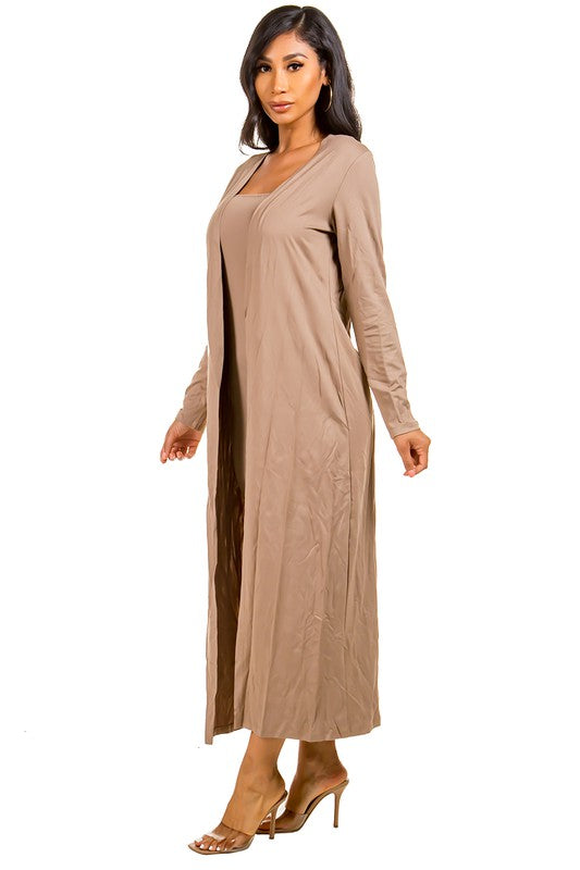 Khaki Strapless Dress with Cover Up king-general-store-5710.myshopify.com