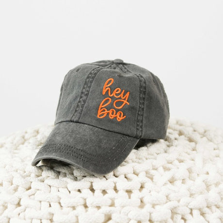 Embroidered Hey Boo Canvas Hat king-general-store-5710.myshopify.com