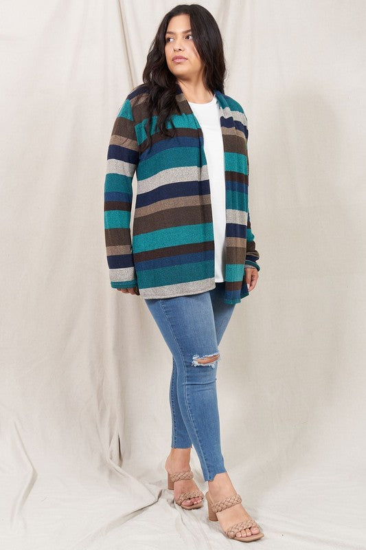 Stripe Elbow Patch Cardigan king-general-store-5710.myshopify.com