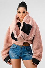 ATHINA OVERSIZED SHERPA WITH CONTRAST JACKET king-general-store-5710.myshopify.com