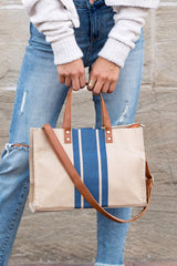 Canvas Stripe Tote king-general-store-5710.myshopify.com