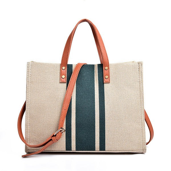 Canvas Stripe Tote king-general-store-5710.myshopify.com