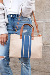 Canvas Stripe Tote king-general-store-5710.myshopify.com