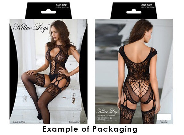 Plus Bombshell Fishnet Body Stocking with Thong