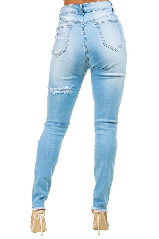 High Waist Front Button Denim Jeans king-general-store-5710.myshopify.com