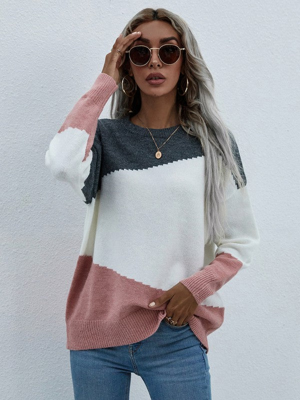 Long Sleeve Round Neck Sweater king-general-store-5710.myshopify.com