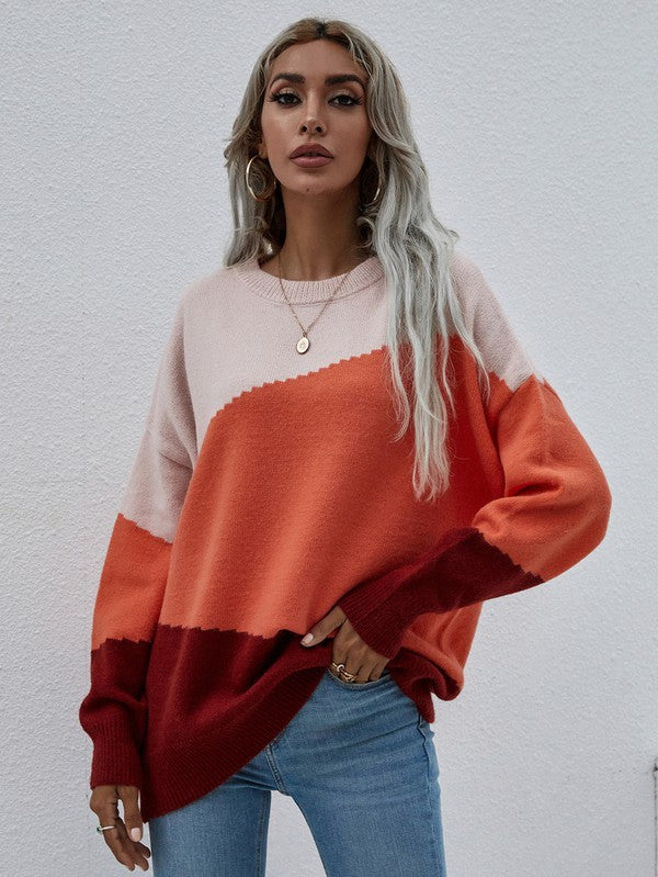 Long Sleeve Round Neck Sweater king-general-store-5710.myshopify.com