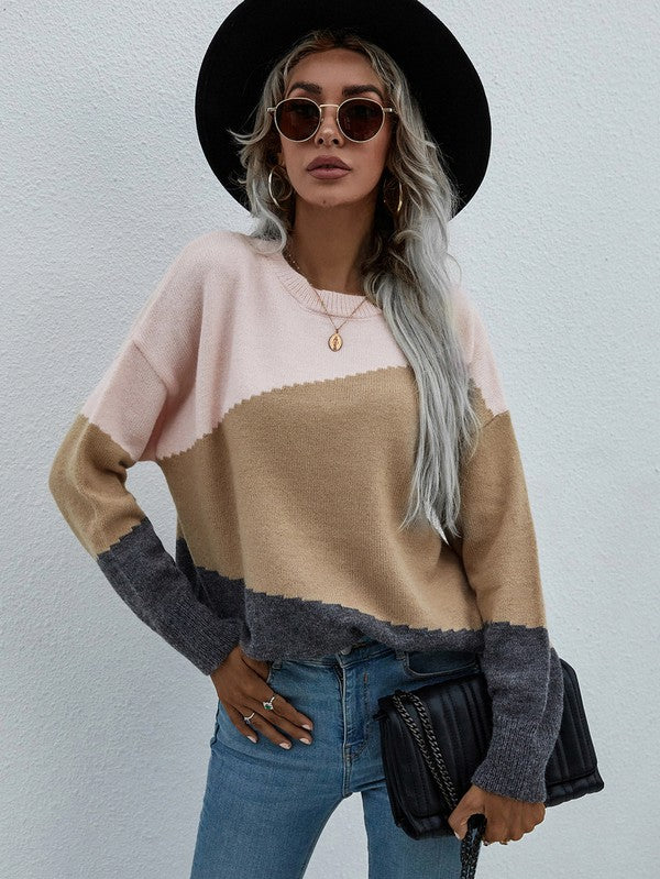 Long Sleeve Round Neck Sweater king-general-store-5710.myshopify.com