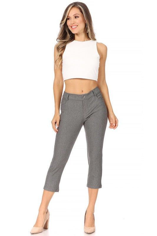 Stretchy Pull Up Capri Jeggings king-general-store-5710.myshopify.com