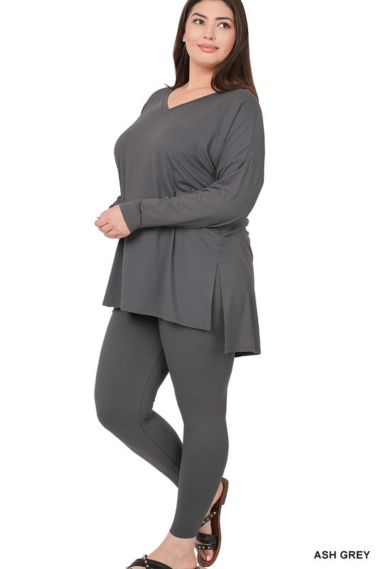 Plus Brushed DTY Microfiber Loungewear Set king-general-store-5710.myshopify.com