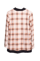 Plaid Contrast Drape Open Cardigan king-general-store-5710.myshopify.com