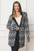 Plus Long Tribal Print Hooded Cardigan king-general-store-5710.myshopify.com