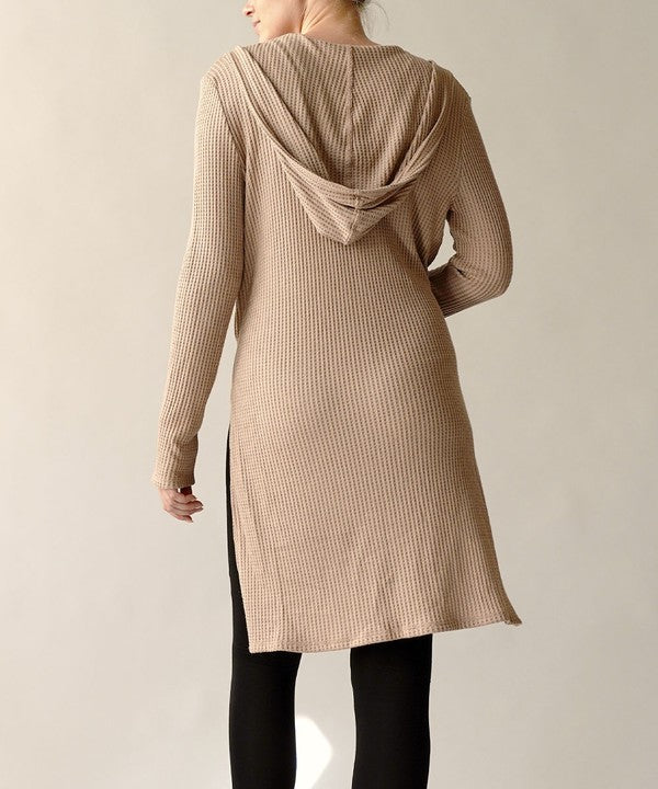 BAMBOO Waffle Slim Hooded Cardigan king-general-store-5710.myshopify.com