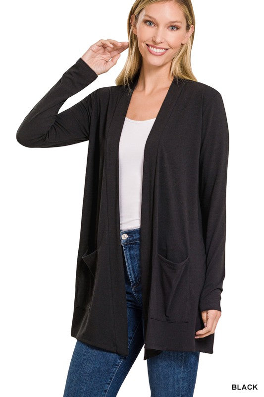 Slouchy Pocket Open Cardigan king-general-store-5710.myshopify.com