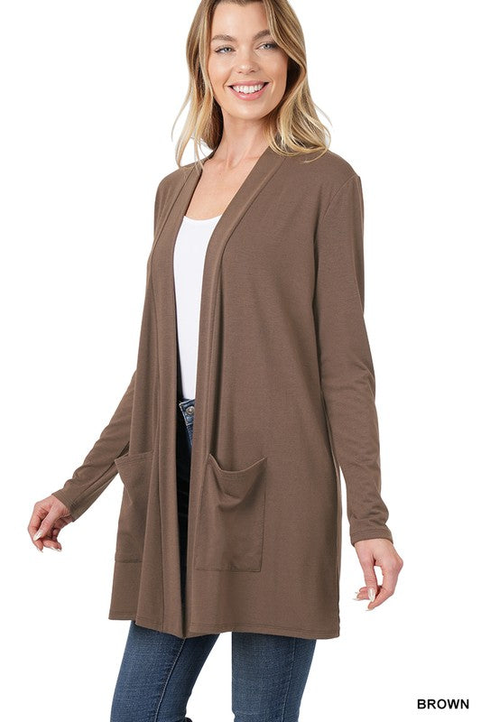 Slouchy Pocket Open Cardigan king-general-store-5710.myshopify.com