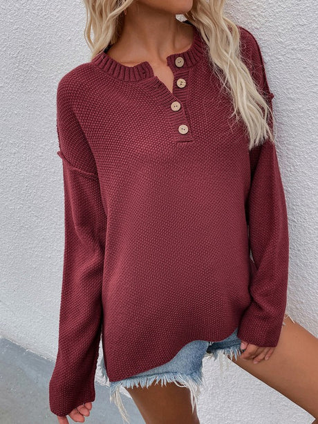 Long Sleeve Loose Fit Sweater king-general-store-5710.myshopify.com