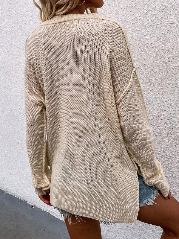 Long Sleeve Loose Fit Sweater king-general-store-5710.myshopify.com