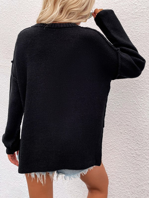 Long Sleeve Loose Fit Sweater king-general-store-5710.myshopify.com