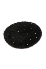 Rhinestone Faux Fur Beret king-general-store-5710.myshopify.com