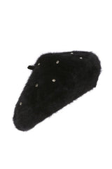 Rhinestone Faux Fur Beret king-general-store-5710.myshopify.com