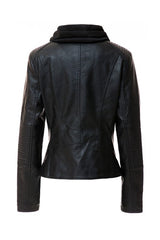 Women's Hood PU Leather Jacket king-general-store-5710.myshopify.com