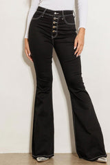 Black High Rise Flare Jeans king-general-store-5710.myshopify.com