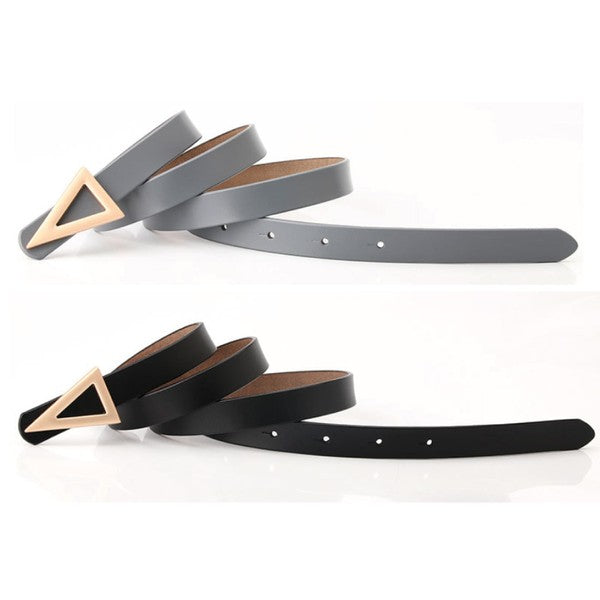 Gold Triangle Vegan Leather Belt