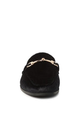 Velvet Buckled Flat Mules king-general-store-5710.myshopify.com