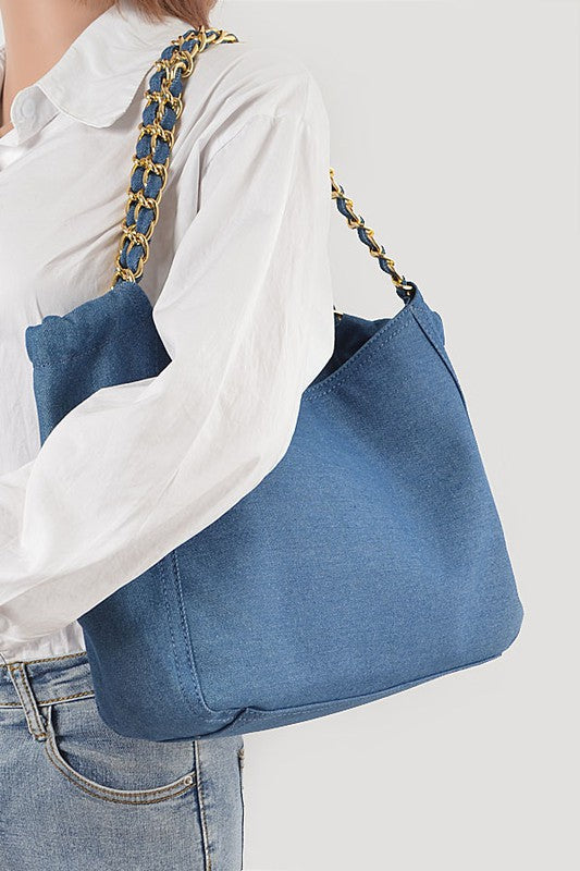 Denim Fashion Tote Bag