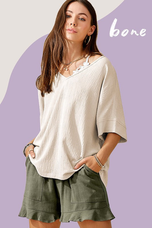 Vanessa Short Sleeve Oversized Top