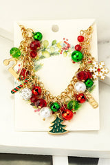 CHRISTMAS BELL AND CHARM BRACELET king-general-store-5710.myshopify.com