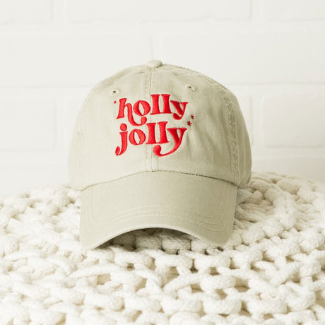 Embroidered Whimsical Holly Jolly Stars Canvas Hat king-general-store-5710.myshopify.com