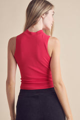 Always Classy Ribbed Mock Neck Tank