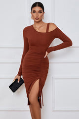 Dust Orange Open Shoulder Dress king-general-store-5710.myshopify.com