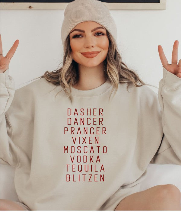 Dasher Dancer Prancer Vixen Boutique Sweatshirt king-general-store-5710.myshopify.com