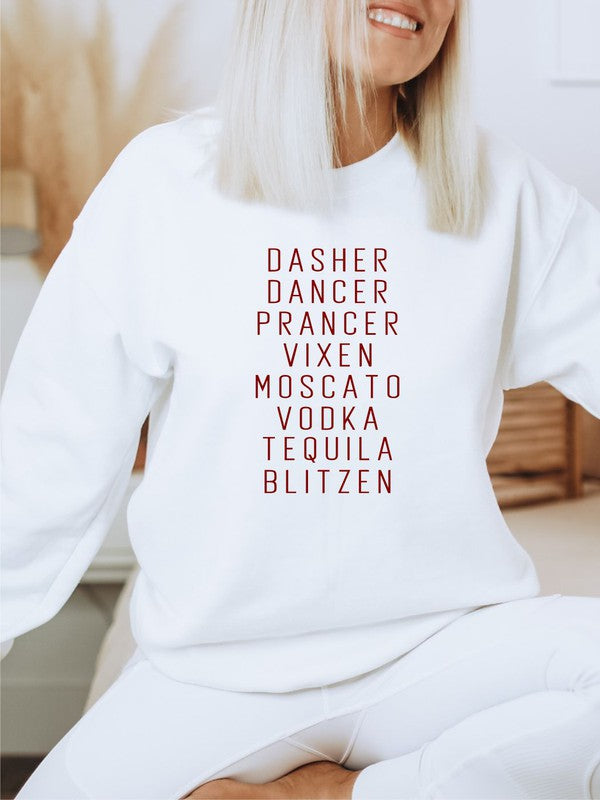 Dasher Dancer Prancer Vixen Boutique Sweatshirt king-general-store-5710.myshopify.com