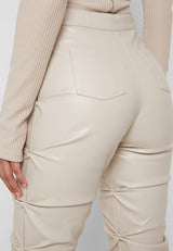 Cream Sexy PU Leather Pants king-general-store-5710.myshopify.com