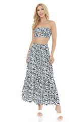 Floral Tube Top & Maxi Skirt Set